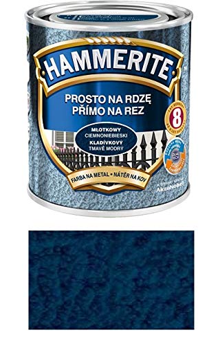 Hammerite Metallschutz-lack Lack Rostschutz 2,5 l Hammerschlag (Hammerschlag Dunkelblau) von HAMMERITE