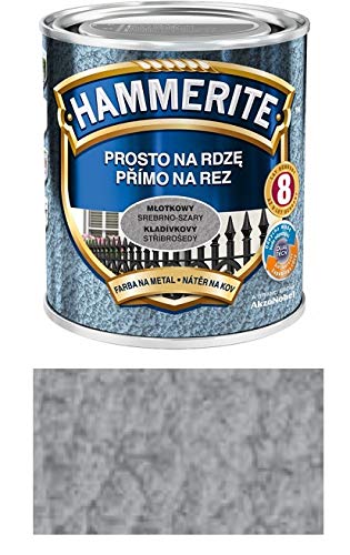 Hammerite Metallschutz-lack Lack Rostschutz 2,5 l Hammerschlag (Hammerschlag Silber-Grau) von HAMMERITE