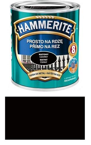 Hammerite Metallschutz-lack Lack Rostschutz 2,5 l Matt/Schwarz/Braun (Matt Schwarz) von HAMMERITE