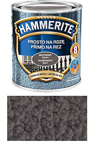 Hammerite Metallschutzlack Rostschutz 0,7l Hammerschlag Farbauswahl Lack 0,75 (Hammerschlag Grau) von HAMMERITE
