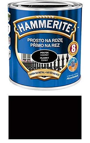 Hammerite Metallschutzlack Rostschutz 250ml Glänzend Farbauswahl NEU TOP PREIS (Glänzend Schwarz) von HAMMERITE