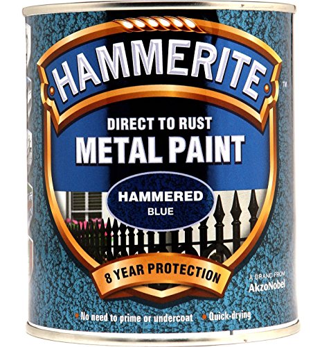 Hammerite Metallfarbe, direkt auf Rost aufgetragen, 750 ml, Blau von HAMMERITE