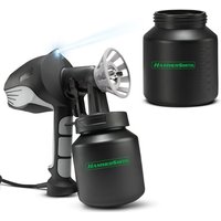 PaintBlast Farbsprühsystem inkl. 2 Stk. 800ml Ersatzbehälter - Farbsprühgerät mit Mikro-Spray-Technologie - 2m Kabel - 600W - Lackierpistole für von HAMMERSMITH