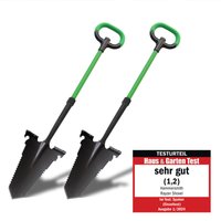 RayzerShovel - Das Original aus dem tv - All-in-One Spaten - doppelpack - Gärtnerspaten für harte, steinige Böden - Schaufel mit Wurzelsäge und von HAMMERSMITH