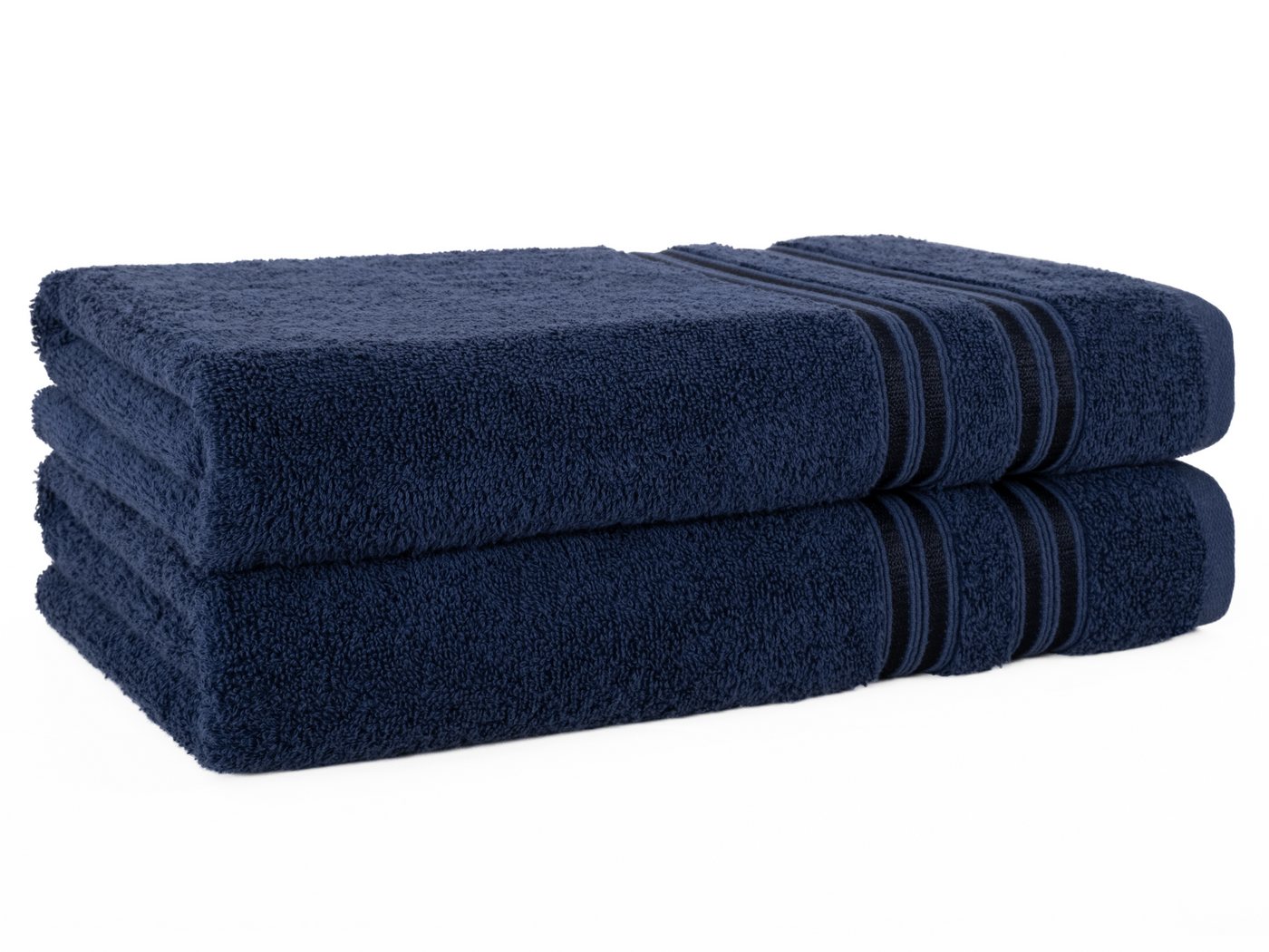 HAMMETEX Duschtuch 2er Set Badetücher 70x140 cm, 100% Baumwolle, Weich & Saugstark, Frottier (Set, 2-St), mit Bordüre, einfarbig, weich von HAMMETEX