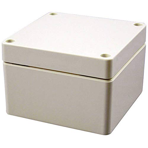 Hammond Electronics 1554EGY Universalgehäuse, ABS, Hellgrau (RAL 7035), 90 x 90 x 60, 1 Stück von HAMMOND ELECTRONICS