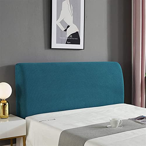 HAMON Bettkopfteil Hussen Kopfteilbezug Bett Kopfteil Bezug Husse Einfarbiges Design Bettkopfteil Hussen Bett Kopfteil Bezug Dehnbar Waschbar Abnehmbar Einfarbig für Schlafzimmer (Blau, 220 cm) von HAMON