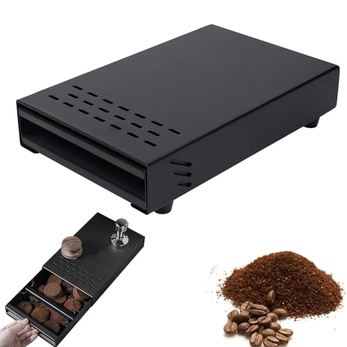 HAMON Kaffeesatz-Klopfbehälter, Kaffee-Klopf-Box-Behälter Espresso-Klopfbox-Schublade Edelstahl-Kaffeesatz-Klopfbehälter mit Abnehmbarer Klopfstange für Home Cafe Shop HAMON Kaffeesatz-Klopfbehälter, Kaffee-Klopf-Box-Behälter Espresso-Klopfbox-Schublade Edelstahl-Kaffeesatz-Klopfbehälter mit Abnehmbarer Klopfstange für Home Cafe Shop von HAMON