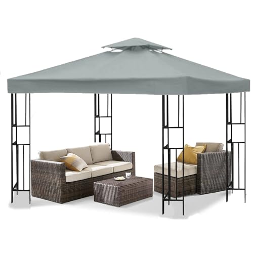 Pavillon Ersatzdach 3x3 Wasserdicht (Grau) von HAMON