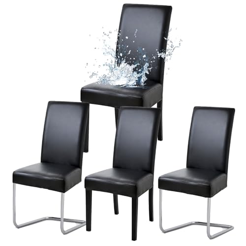 Stuhlhussen 4er Set, PU Leder Stretch Stuhlhussen für Esszimmerstühle, Wasserdicht Abnehmbarer Stühle Schutz Universell Dekoration Stuhlbezug für Haus, Küche,Hotel,Restaurant,Bankett,Konferenzraum Stuhlhussen 4er Set, PU Leder Stretch Stuhlhussen für Esszimmerstühle, Wasserdicht Abnehmbarer Stühle Schutz Universell Dekoration Stuhlbezug für Haus, Küche,Hotel,Restaurant,Bankett,Konferenzraum von HAMON