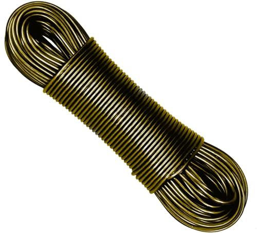 HAMPINE Extra stabiles, robustes 20 m Wäscheleine, Stahlkern, Wäscheleine, dicker, starker Kunststoff, PVC-Abdeckung, Garten und Außenbereich von HAMPINE