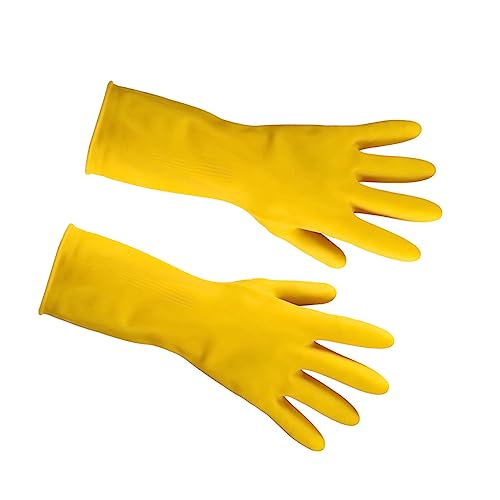 HAMPPLIES 1 Paar Latex Handschuhe Haushaltshandschuhe Spülhandschuhe Handschuhe Waschen Küchenhandschuhe Zufällige Farbe HAMPPLIES 1 Paar Latex Handschuhe Haushaltshandschuhe Spülhandschuhe Handschuhe Waschen Küchenhandschuhe Zufällige Farbe von HAMPPLIES