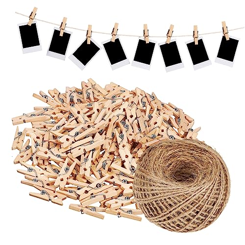 HAMPPLIES 1rolle Juteschnur Mit Natürlicher Jutegarn Und Holzklammern Für Bastelprojekte Verpackungen Und Dekorationen Reißfest Und Einfach Zu Handhaben HAMPPLIES 1rolle Juteschnur Mit Natürlicher Jutegarn Und Holzklammern Für Bastelprojekte Verpackungen Und Dekorationen Reißfest Und Einfach Zu Handhaben von HAMPPLIES
