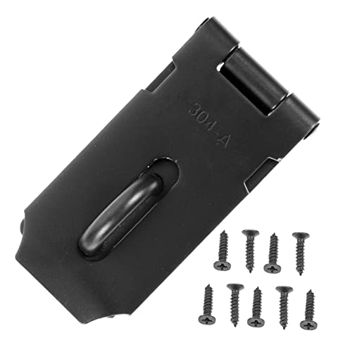 HAMPPLIES 1 Satz Schwarzer Hasp Verschluss Robuster Türschloss Ersatz für Schränke Einfache Installation für Aufbewahrungstüren Langlebig und Rostfrei HAMPPLIES 1 Satz Schwarzer Hasp Verschluss Robuster Türschloss Ersatz für Schränke Einfache Installation für Aufbewahrungstüren Langlebig und Rostfrei von HAMPPLIES