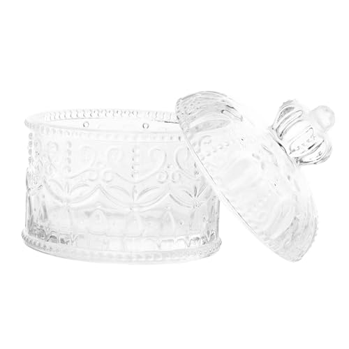 HAMPPLIES 1 Stück Glas Craft Schmuckschatulle Vorratsgläser Süßigkeitengläser Bonbongläser Mit Deckel Gläser Für Süßigkeiten Vorratsbehälter Glasgefäß Kleines Glas Mit Deckel von HAMPPLIES