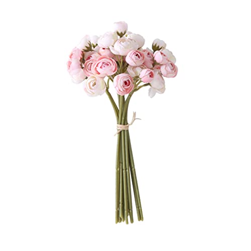 HAMPPLIES 1 Stück Simulation Kamelie Hochzeitsversorgung gefälschte Kamelie simulierter Kamelienstrauß Hochzeit mit Blume Emulation Kamelie mit Kameliendekor Kamelienverzierung Plastik Rosa von HAMPPLIES
