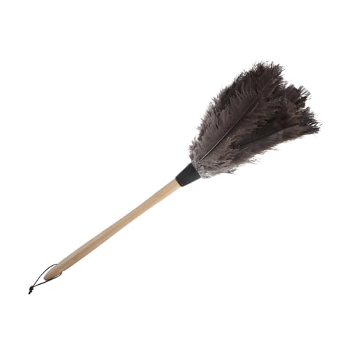 HAMPPLIES 1 Stück Staubwedel Haushaltsstaubreiniger Reinigungsbürste Möbelstaubreiniger Staubwedel Mit Holzgriff Staubwedel Mit Langem Griff Möbelstaubwedel Haar Schwarz von HAMPPLIES