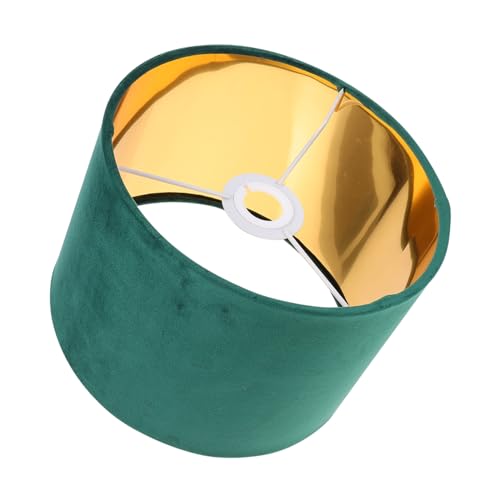 HAMPPLIES 1 Stück Velour Lampenschirm Grün Eleganter Tischlampenschirm Hochwertigem Stoff Geeignet für Tischlampen und Stehlampen Dekorativer Lichtschutz für Warmes von HAMPPLIES