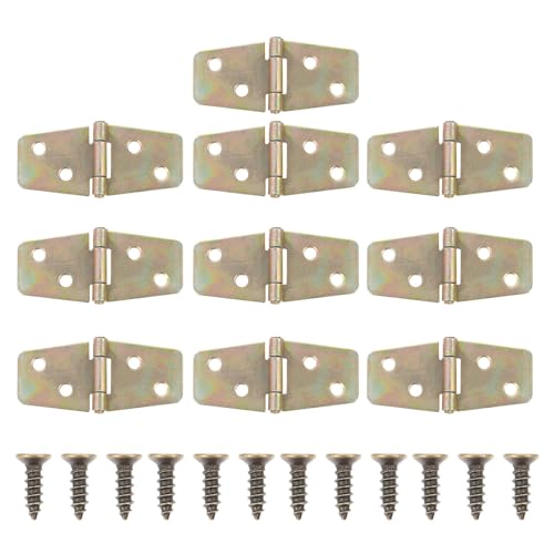 HAMPPLIES 10 Sätze Langlebige Holzbox scharniere Stabile Klappscharniere für Bastelboxen Einfache Montage Feine Verarbeitung für Schmuckkästchen und Kleine Holzprojekte von HAMPPLIES