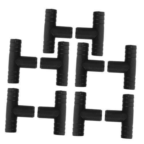 HAMPPLIES 10 Stück Brunnenzubehör Umlenkrohr wasserschlauch verteiler Wasserleitungszubehör Schlauchteiler automatisch Maschine Düse Vakuumschlauch Adapter Steuerventil Aquarium Sport Black von HAMPPLIES