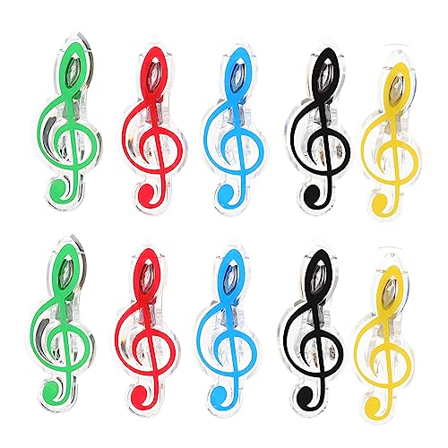 HAMPPLIES 10 Stück Halter Für Musikbücher Score-inhaber Klammern Für Musiknoten Musikpartitur-clip Musikbuchclip Gold Seitenhalter Für Musiknotizen Partitur-clips Lesezeichen Musik Plastik von HAMPPLIES