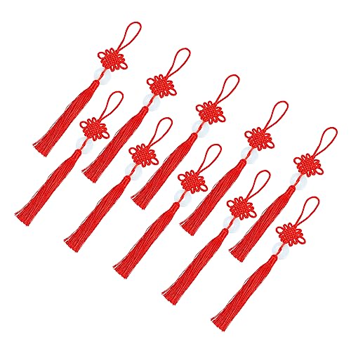 HAMPPLIES 10 Stück Handgemachte Chinesische Knoten Quasten Dekoration Hängende Ornamente für Auto Türen Fenster Traditionelle Chinesische Knotendekoration HAMPPLIES 10 Stück Handgemachte Chinesische Knoten Quasten Dekoration Hängende Ornamente für Auto Türen Fenster Traditionelle Chinesische Knotendekoration von HAMPPLIES