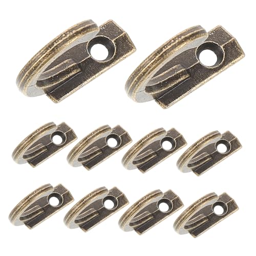 HAMPPLIES 10 Stück Retro Einzelhaken Wandmontage Vintage Garderobenhaken aus Mini für Mäntel Hüte Handtücher Schlüssel Bronze Platzsparend und Rutschfest von HAMPPLIES