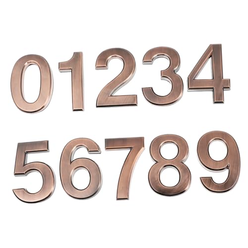 HAMPPLIES 10 Stück Teiliges Abs Resin Hausnummern mit Galvanisierter Oberfläche Selbstklebend Langlebig für Tür Briefkasten Büro Innen und Außenbereich Bronzefarben HAMPPLIES 10 Stück Teiliges Abs Resin Hausnummern mit Galvanisierter Oberfläche Selbstklebend Langlebig für Tür Briefkasten Büro Innen und Außenbereich Bronzefarben von HAMPPLIES