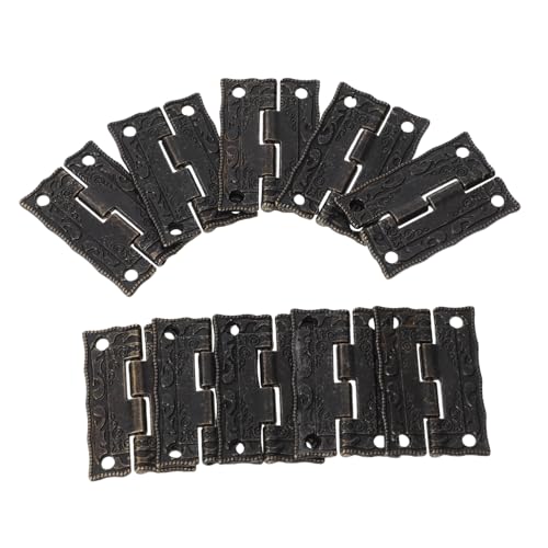 HAMPPLIES 10 Stück Teiliges Dekorative Retro Metall Scharniere mit Filigranen Blumenmustern für Schmuck und Holzboxen Antikes Design Langlebig und Geräuschlos für DIY Holzprojekte von HAMPPLIES