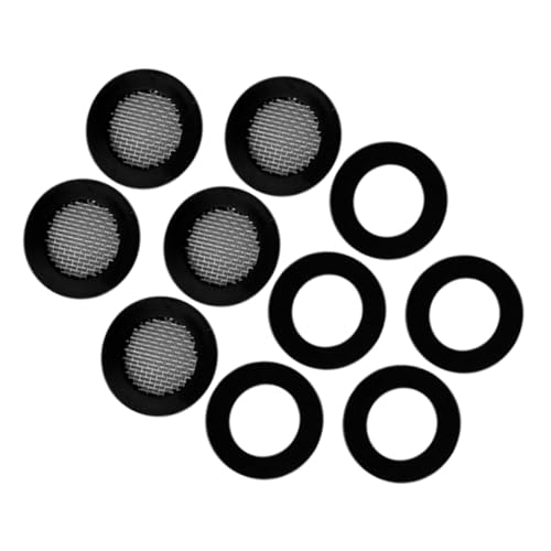 HAMPPLIES 10 Stück Teiliges Dichtungsring mit Siebfilter und Gummidichtung Wasserdichtes Filtersieb für Duschkopf Geeignet für Feste und Handgehaltene Brauseanschlüsse Schwarz Verhindert von HAMPPLIES