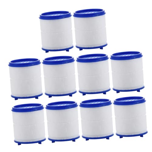 HAMPPLIES 10 Stück Teiliges Duschkopf Ersatzfilter Haushalts Wasserfilter Kalkfilter für Hohen Wasserdruck Langlebiger PP Baumwollfilter Verbessert Wasserqualität Passend für Bad und Dusche von HAMPPLIES