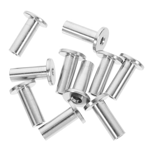 HAMPPLIES 10 Stück Teiliges Edelstahl Drahtseilklemmen Kabelschutzhülsen für Geländer Rostfrei Hohe Zugfestigkeit und Vibrationsschutz für DIY Balustraden und Spannseile von HAMPPLIES