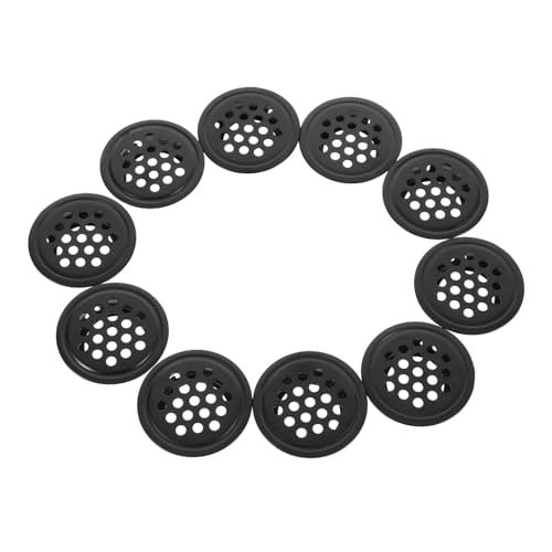 HAMPPLIES 10 Stück Teiliges Edelstahl Lüftungsgitter Rund Robustes Belüftungsloch mit Dekorativem Mesh Korrosionsbeständig für Küchen Badezimmerschränke Kleiderschrank Ventilation von HAMPPLIES