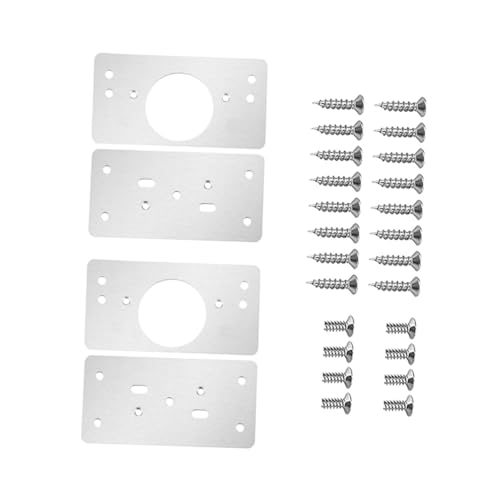 HAMPPLIES 10 Stück Teiliges Edelstahl Reparaturplatten Scharnierverstärkung mit Bohrlöchern Widerstandsfähige Metallhalter für Küchenschränke Möbel und Schranktüren Einfache Installation von HAMPPLIES
