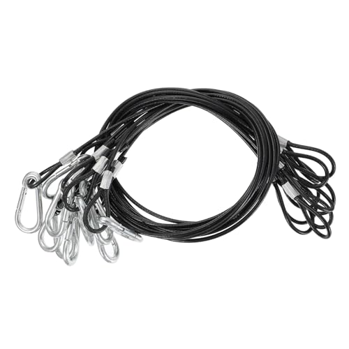 HAMPPLIES 10 Stück Teiliges Edelstahl Sicherheits Hängekabel mit Haken Rostfrei Gummibeschichtetes Drahtseil mit Ösen Flexible Schnittfeste Aufhängung für Lampen und Dekorationen HAMPPLIES 10 Stück Teiliges Edelstahl Sicherheits Hängekabel mit Haken Rostfrei Gummibeschichtetes Drahtseil mit Ösen Flexible Schnittfeste Aufhängung für Lampen und Dekorationen von HAMPPLIES