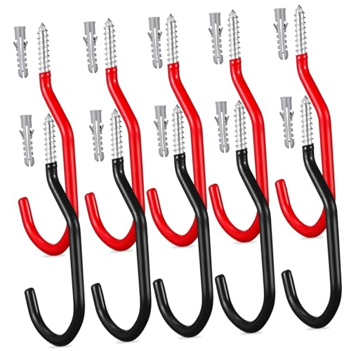 HAMPPLIES 10 Stück Teiliges Fahrradaufhängeset mit Schraubhaken und Expansionstuben Schwere Stahlhaken für Garage und Schuppen Kratzschutzbeschichtet Vielseitig für Fahrräder Roller und HAMPPLIES 10 Stück Teiliges Fahrradaufhängeset mit Schraubhaken und Expansionstuben Schwere Stahlhaken für Garage und Schuppen Kratzschutzbeschichtet Vielseitig für Fahrräder Roller und von HAMPPLIES