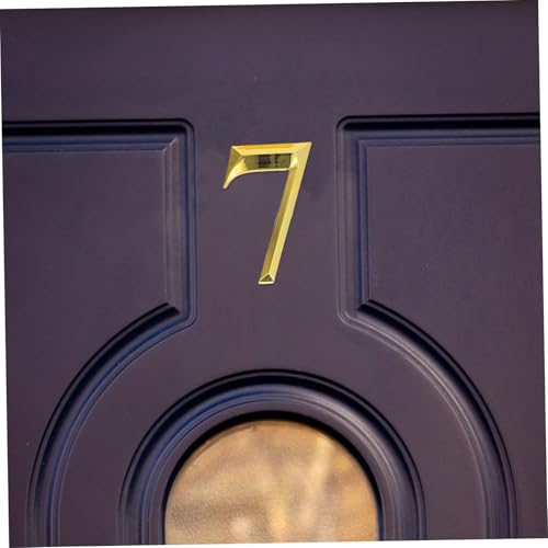 HAMPPLIES 10 Stück Teiliges Hausnummern Selbstklebend Gold Kunststoff Zahlenaufkleber Wetterfest Für Briefkasten Tür Adresse Wohnung Büro Hotel von HAMPPLIES