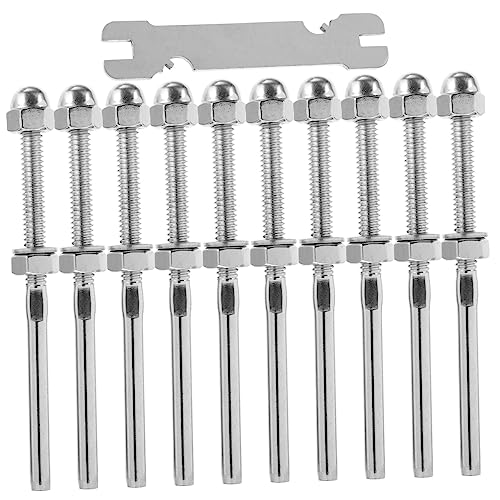 HAMPPLIES 10 Stück Teiliges Kabelgeländer System mit Hochwertige Kabelhalterung für und Außenanwendungen für Projekte von HAMPPLIES