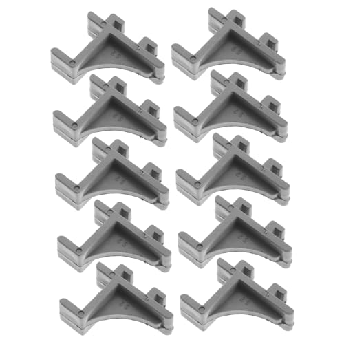 HAMPPLIES 10 Stück Teiliges Kühlschrank Regal Clips aus Kunststoff Gebogenes Design mit Polierter Oberfläche Einfache Installation Sichere Halterung für Gefrierschrank Kühl und Display von HAMPPLIES