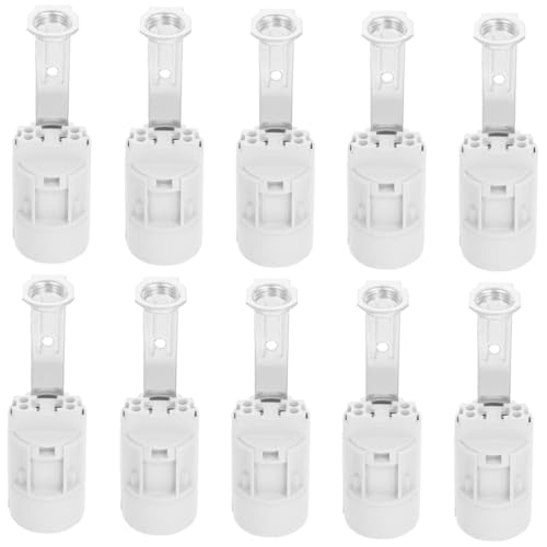 HAMPPLIES 10 Stück Teiliges Lampenfassung Schraubfassung mit Gewindemantel Kompatibel für Kerzenlampen Einfache Installation Modern Industrielles Design für Wohn und Arbeitsbereiche HAMPPLIES 10 Stück Teiliges Lampenfassung Schraubfassung mit Gewindemantel Kompatibel für Kerzenlampen Einfache Installation Modern Industrielles Design für Wohn und Arbeitsbereiche von HAMPPLIES