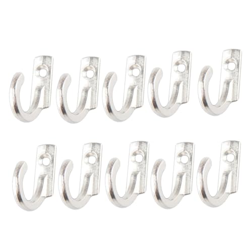 HAMPPLIES 10 Stück Teiliges Mini Garderobenhaken aus Retro Legierung Einzelner Kleiderhaken für Wandmontage Silberfarbener Mantel und Hutaufhänger Vielseitig für Handtücher Schlüssel Vintage von HAMPPLIES