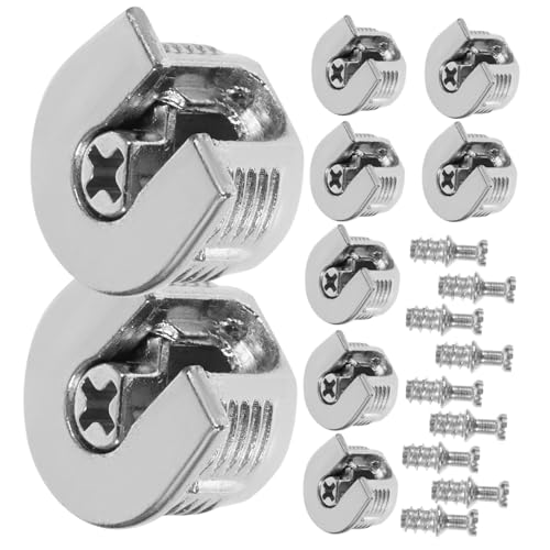 HAMPPLIES 10 Stück Teiliges Möbelverbinder Robustem Zinklegierung Verstärkter Tragfähigkeit Einsetzbar als Schrankverbinder und Regalbodenträger für Küchen Kleiderschränke von HAMPPLIES