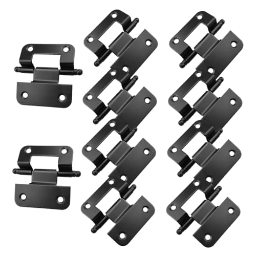 HAMPPLIES 10 Stück Teiliges Schranktürscharniere aus Robustem Eisen Selbstschließend Elektrophoretisch Beschichtet in Schwarz Geeignet für Küchen und Badezimmermöbel Kleiderschränke HAMPPLIES 10 Stück Teiliges Schranktürscharniere aus Robustem Eisen Selbstschließend Elektrophoretisch Beschichtet in Schwarz Geeignet für Küchen und Badezimmermöbel Kleiderschränke von HAMPPLIES
