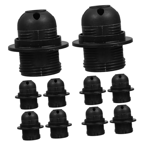 HAMPPLIES 10 Stück Teiliges Schraubsockel Langlebige Lampenfassung mit Vollgewinde Sicherer Lampensockel für Flexiblen Einsatz Schnelle Glühlampenwechsel Schwarze Pendelleuchte HAMPPLIES 10 Stück Teiliges Schraubsockel Langlebige Lampenfassung mit Vollgewinde Sicherer Lampensockel für Flexiblen Einsatz Schnelle Glühlampenwechsel Schwarze Pendelleuchte von HAMPPLIES