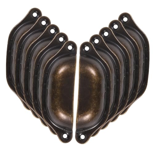 HAMPPLIES 10 Stück Teiliges Vintage Schubladenknopf Muschelform Bronze Retro Möbelgriffe für Küchenschränke Kommoden Kleiderschränke HAMPPLIES 10 Stück Teiliges Vintage Schubladenknopf Muschelform Bronze Retro Möbelgriffe für Küchenschränke Kommoden Kleiderschränke von HAMPPLIES