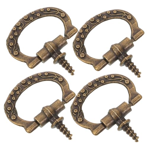 HAMPPLIES 10 Stück Vintage Mini Möbelknöpfe aus Legierung Antike Schubladengriffe mit Gewindefunktion Robuste Tür und Schrankgriffe für Kommode Büro Diy Möbeldekoration von HAMPPLIES