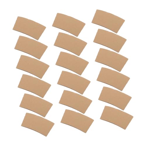 HAMPPLIES 100 Stück Einweg Kaffeebecherhüllen aus Kraftpapier Hitzeisolierende Wellenförmige Pappbecher Sleeves Schützende Heißgetränke Becherhüllen für Becherdurchmesser Langlebig und von HAMPPLIES
