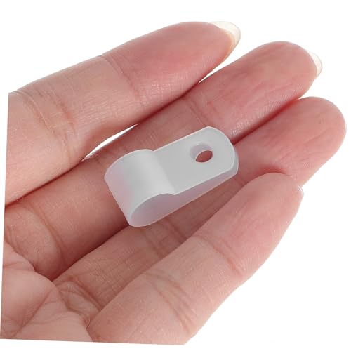 HAMPPLIES 1000 Stück R förmige Kabelclips aus Weißem Kunststoff Schraubbare Drahthalter für Kabelmanagement Flexibel und Langlebig Geeignet für Innen Außenbereich für Lichtleisten und HAMPPLIES 1000 Stück R förmige Kabelclips aus Weißem Kunststoff Schraubbare Drahthalter für Kabelmanagement Flexibel und Langlebig Geeignet für Innen Außenbereich für Lichtleisten und von HAMPPLIES