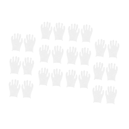 HAMPPLIES 12 Paare Weiße Baumwollhandschuhe Arbeitshandschuhe aus Natürlicher Baumwolle Verstärkt Komfortabel Schützend Passend für Arbeit Garten und Haushaltsschutz von HAMPPLIES