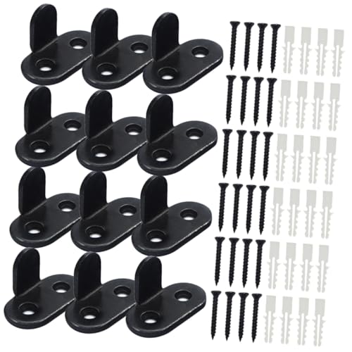 HAMPPLIES 12 Stück Teiliges Bodenführung für Schiebetüren Langlebiger Stahl Stoppmechanismus Geeignet für Scheunen Kleiderschrank und Schiebetüren Einfache Montage mit Schrauben Verhindert von HAMPPLIES